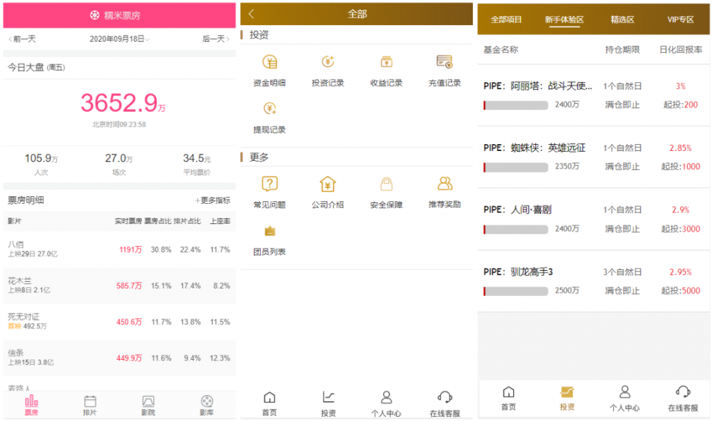 【千源源码】[影视投资理财]亲测简约版影视投资理财二开投资理财源码完整数据