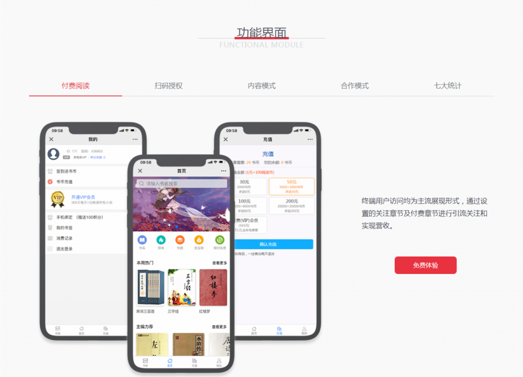 【千源源码】微信小说平台系统v1.0 草莓CDMS原创内容分销系统