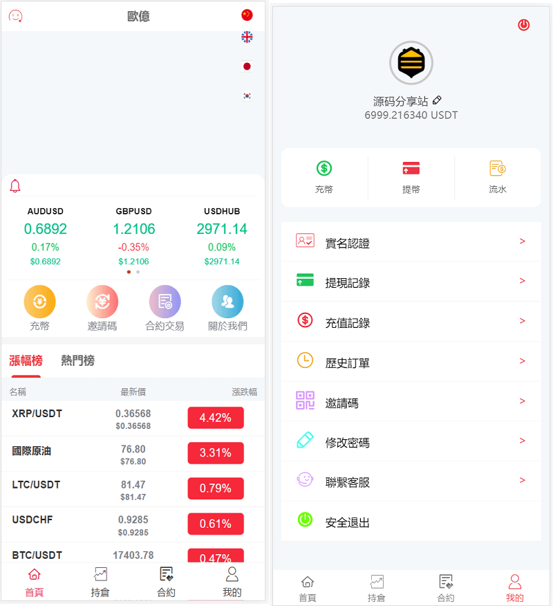 【千源源码】全新二开前端微盘交易系统源码,仿BTC/USDT虚拟币交易所系统源码
