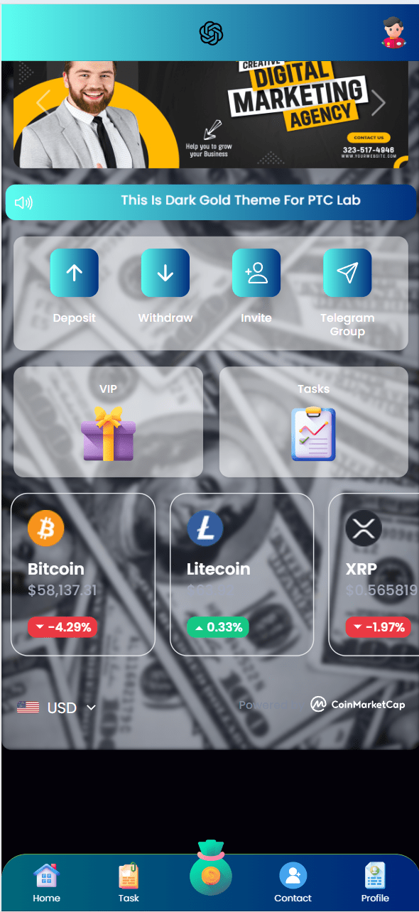 【千源源码】海外最新区块链任务理财投资源码