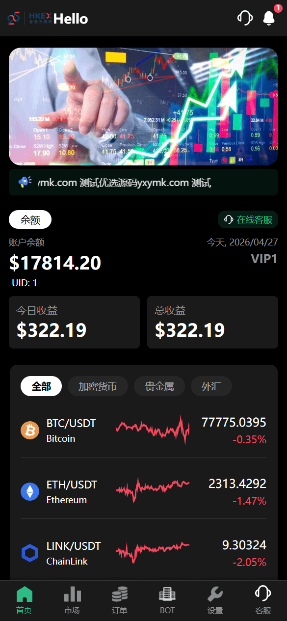 【代售】uniapp新版UI秒合约微盘系统/虚拟币/贵金属/外汇交易/贷款/投资